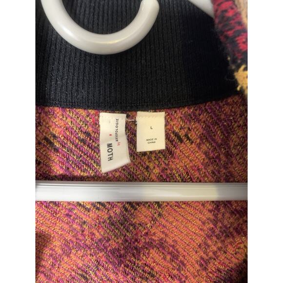 Moth by Anthropologie Paisley Intarsia Boho Cardigan Knit Sweater Size L - Picture 2 of 7